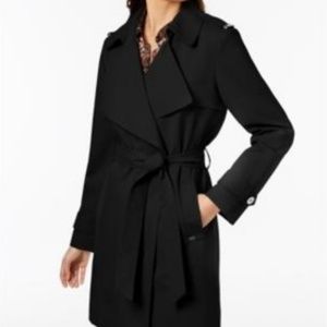 Michael Kors Black Wrap Trench Coat XL